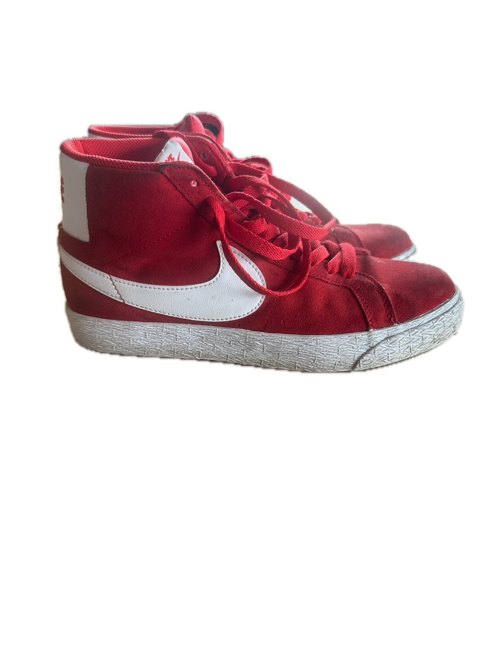 Nike SB Zoom Blazer Mid Men's Size 7 Red White Suede Skate Shoes 864349-602